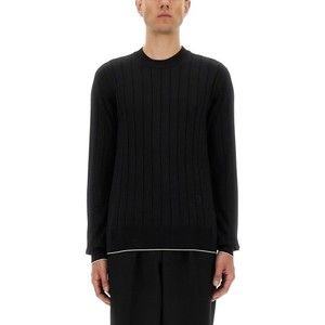Balmain Classic Ribbed Black Silk And Cotton Knit - NWT
